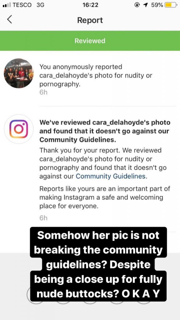 Instagram report