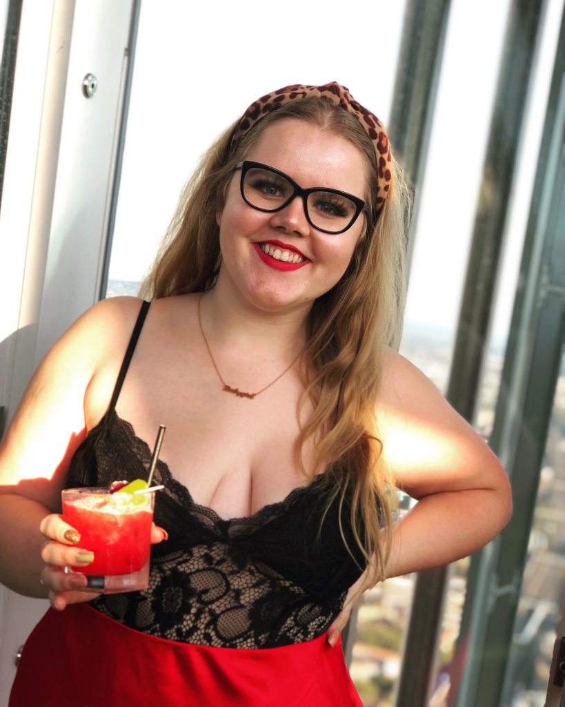 close up of Florence Grace at The Shard